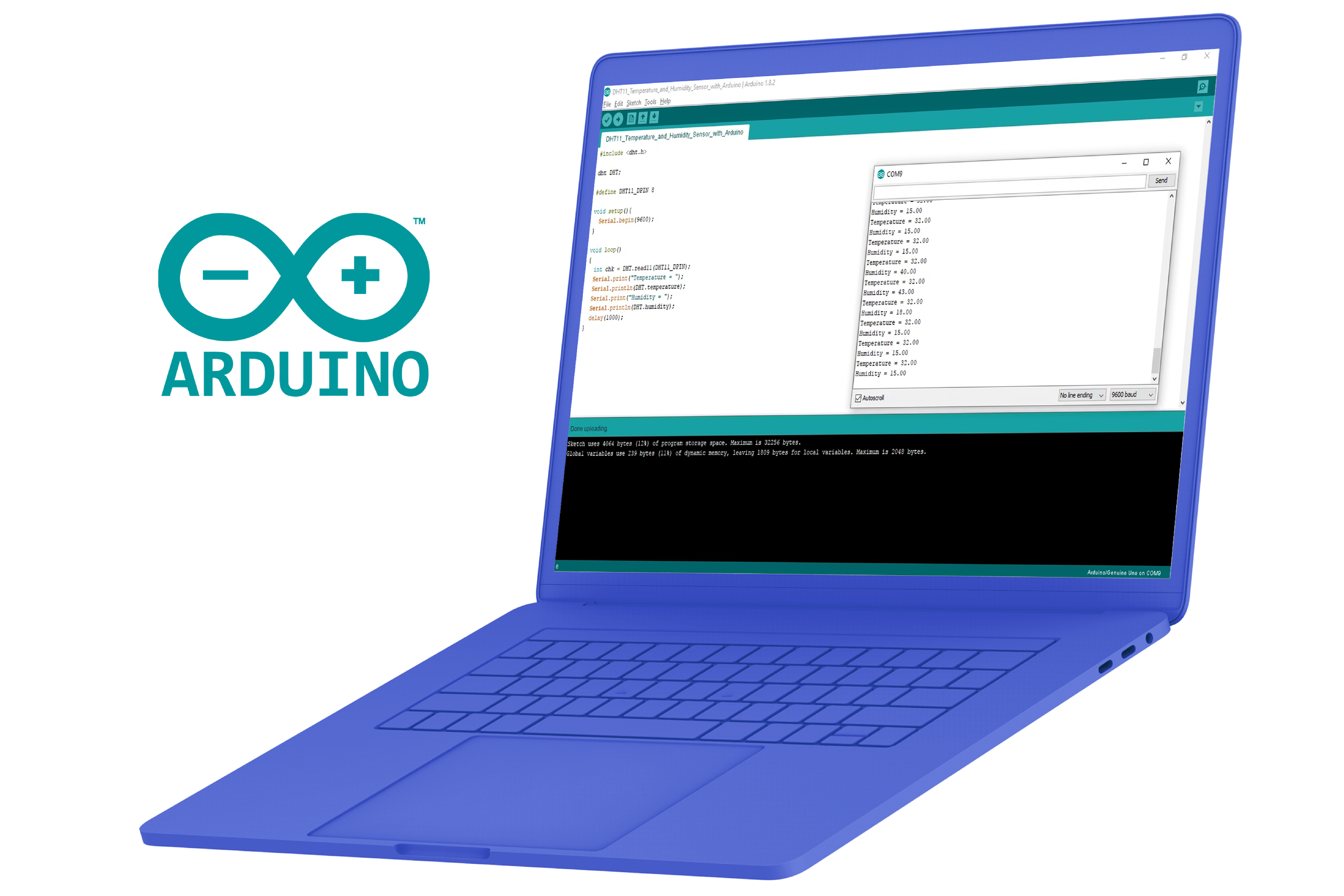 Clay mockup laptop arduino