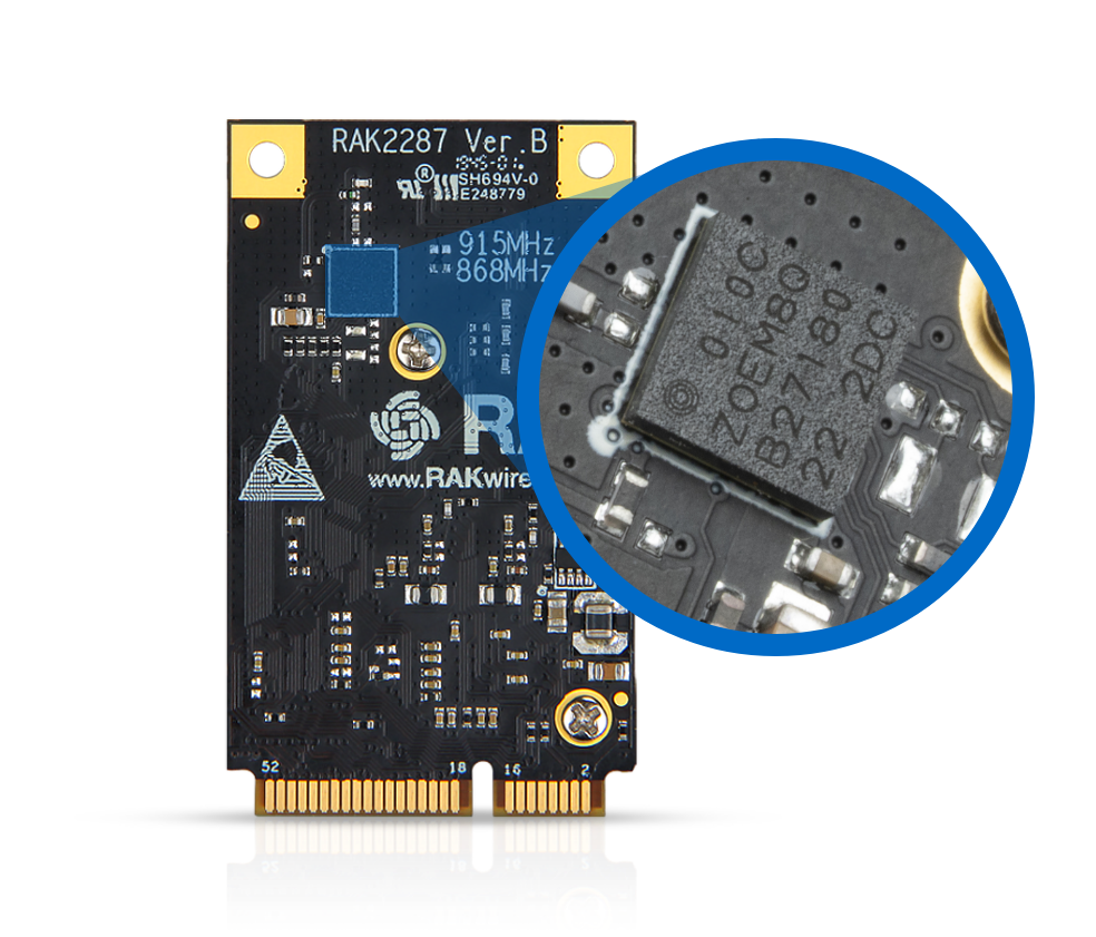 Semtech SX1302 Based LoRa Concentrator Module RAK2287 - IoT Made Easy